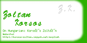 zoltan korsos business card